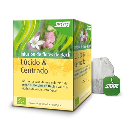 Salus - Infusión de Flores de Bach - Lúcido & Centrado - 15 Sobres - Afronta el Día con Más Facilidad - Elaborada a Base de una Selección de Esencias Florales y Valiosas Hierbas