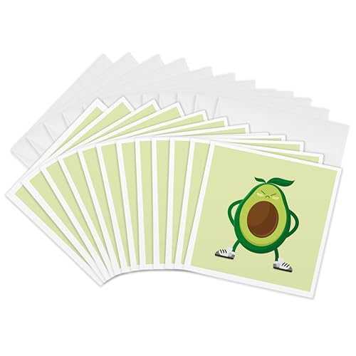 Cartes de vœux avocat coloré 3dRose 15,2 cm impression premium