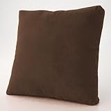 MoonRest - Faux Suede Microfiber Decorative Pillow (16'x16', Chocolate)