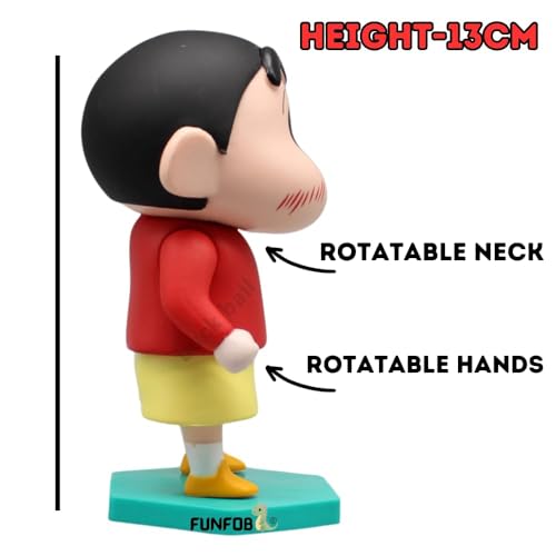 Image of FUNFOB Shinchan Action Figure | Shin chan Figurine Cartoon Figures Toys for Boys & Girls PVC Multicolour