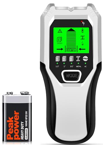 Stud Finder Wall Scanner - 5 in 1 Stud Detector for Wood AC Wire Metal Stud Cable Joist Detection Detector Beam Detector Wall Detector Sensor Center Finding with LCD Display