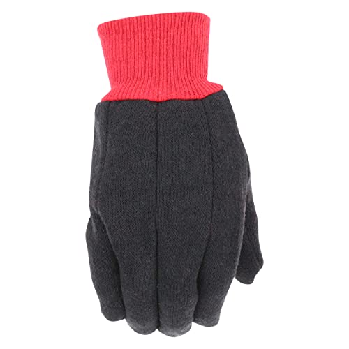 West Chester Red Fleece Lined Brown Jersey All Purpose Winter Gloves, 3-Pack, Cold Weather Protection, Elastic Knit Wrist, Red, Brown, Large, (69090/L3B) #TOP1