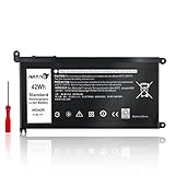 NATNO WDX0R Laptop Battery for Dell Inspiron 13-5000 15-5000 15-7000 17-5000 Series 7378 7368 5368 5378 5379 7560 7569 7570 7579 5565 5567 5568 5578 5767 5765 [42Wh 11.4V 4Cell]