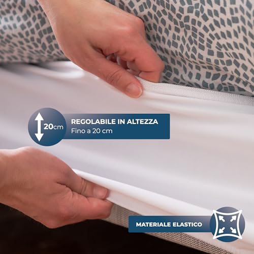 Wrappybag Copri Sommier 160 X 200 Con Elastici – Rinnova E Modernizza Il Tuo Vecchio Sommier – Colore Talpa - 6 Taglie Disponibili - 4