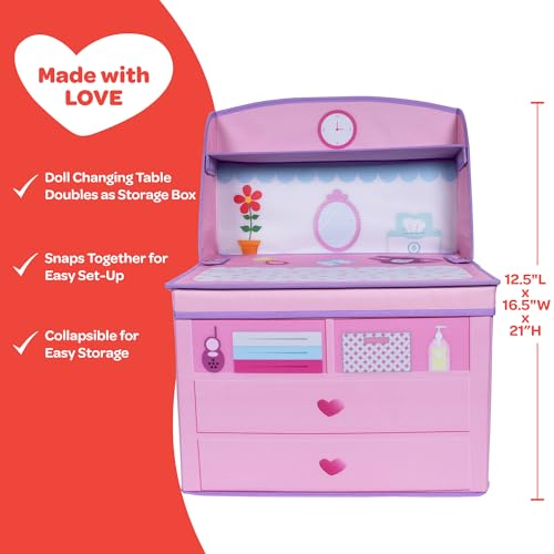 Table à langer ADORA Rose meuble rangement bébé pas cher - 5
