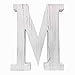 Extra Large Wood Decor Letters Wood Distressed White Letters DIY Block Words Sign Alphabet Free Standing Hanging for Home Bedroom Office Wedding Party (M)