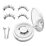 Magnetic Eyelashes with Applicator,2026 New Reusable Magnet Lashes Natural Look,Easy to Wear and Remove Soft Lashes kit No Glue or Liner Needed(Natural#04+Camellia#02)