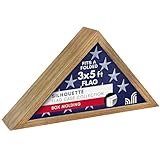 Americanflat Small Folded Flag Display Case for American Flag - Fits Folded 3 x 5' Ceremonial Flag - Silhouette Collection - American Flag Box for Wall + Tabletop Display - Frame for Flag - Barn Wood
