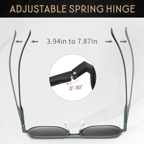 Image of SUNGAIT Polygon Aviator Sunglasses for Men Polarized Trendy Square Sun Glasses Retro Pilot Shades UV Protection