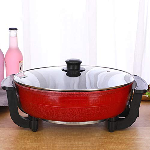 WOQLIBE Hot Pot Wok Eléctrico 2 Lados Mandarina Pato Olla de Sopa Cacerola de Cocina Antiadherente China Hotpot, Fácil de Limpiar Calentamiento Rápido - imagen 6
