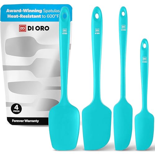 DI ORO Silicone Spatula Set, 4pcs, Heat-Resistant, BPA-Free