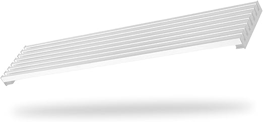 Rejilla de ventilación para Horno – Ideal para Todo Tipo de Muebles de Cocina de 60 cm de Ancho – Medidas 59,8 x 11,6 x 1,8 cm – Rejilla de acero inoxidable con 7 lamas – Color Inox – Harte