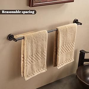 BigBig Home Bronze Towel Bar Adjustable 15 to 24 Inch Towel Holder for Bathroom Bath Towel Rack Farmhouse Wall Mounted Rustic Oil Rubbed ORB