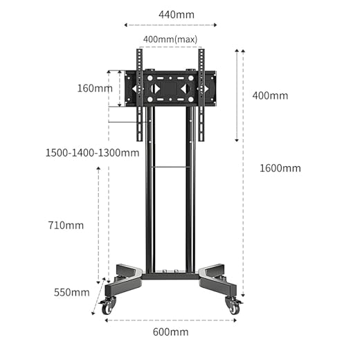 Soporte móvil para TV 32-65 pulgadas con ruedas miniatura 2