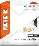 Pacific Poly Power PRO Black Series-12.20m-Garnitur Tennissaite, schwarz, 1.25mm/16L