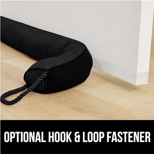 GORILLA GRIP Door Draft Stopper for Bottom of Doors, Cold Air Insulation Sweep, Weather Stripping Seal Noise, Soundproofing, Warmth Sealer, Easy Install Gap Filler, Home Essentials, 38 Inch, Black by GORILLA GRIP - Image 6