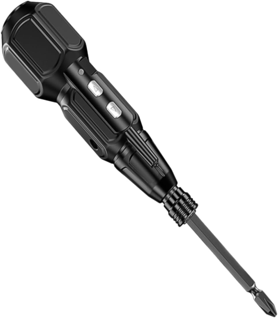 LIFKOME 1Set Mini Electric Screwdriver Kit Rechargeable Cordless Power Drill with Battery Practical Design LED Light Portable Tool for Home Projects Black