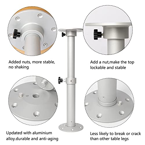 Adjustable Table Pedestal Detachable Table Base Stand Leg Base Mount Frame 17.8‑27.2 Inch Aluminum Alloy Table Base Kit For Rv Boat Yacht (1#) #TOP3