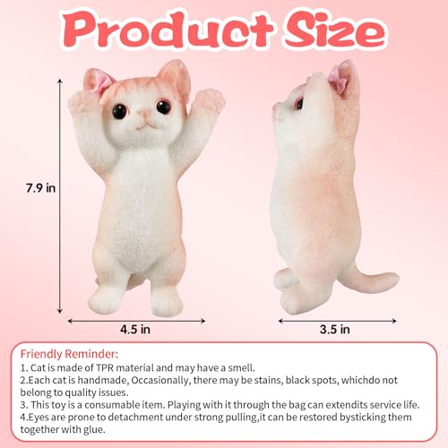 Image of Big Hand Painted Cat Squishy Toys,Large Cute Ultra Soft Kitty Squeeze Fidget Toys for Stress Relief ,Kawaii Squishies Sticky Animal Toys for Adults Kids,Decompression Sensory Balls Toys (FB)
