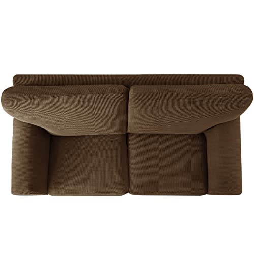 Subrtex 5 Pieces Sofa Covers,Multifunctional Sofa Slipcovers With Separate Cushion Covers And Seperate Backrest Covers Furniture 2 Seaters Protector(Medium,Coffee) #TOP1