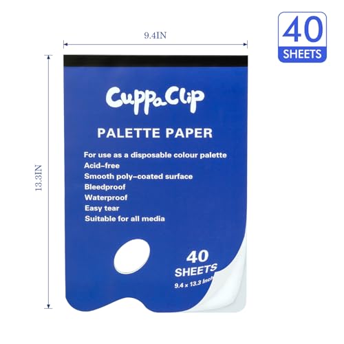 Image of Disposable Palette Paper Pad - 40 Sheets 9.4x13.3 inch Artist Mixing Paper for Adults Students (9.4 x 13.3 in)