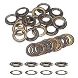Trimming Shop Bagues à œillets de 30 mm avec rondelles, œillets pour bâche, Maroquinerie, réparation, Anneaux à œillets Ronds pour Bricolage, bannières en Vinyle, Bronze, 25 pièces