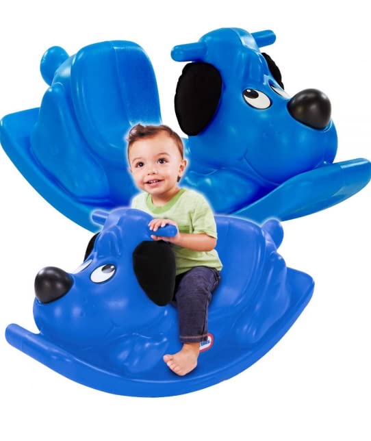 Little Tikes Schaukelpferd , Aktives Spielen für Kleinkinder , Einface Griffe mit Grip und Stabiler Sattel für Sicherheit , Robuste Konstruktion , Hund, (BLAU) – Bild 4