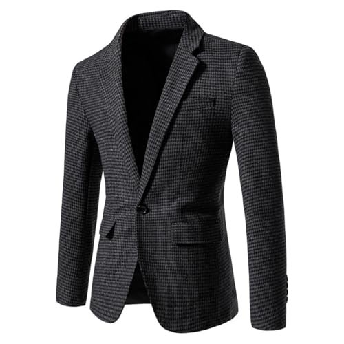 Blazer pour homme gris manteaux décontractés à carreaux taille XXL