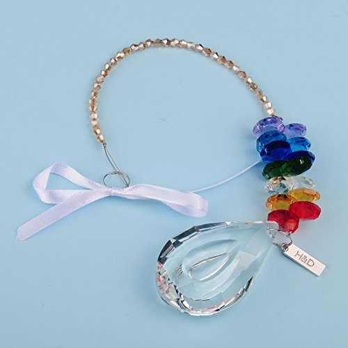 H&D - Lampadario a forma di prisma con cristalli