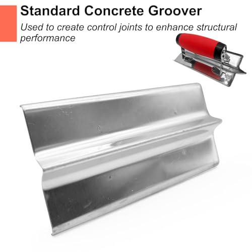 WYPROCEED Concrete Tools, 2 Pack 6” x 3” Stainless Steel Concrete Edger and Groover, Concrete Finishing Tools, Masonry Cement Hand Tool Set for Smoothing, Cutting