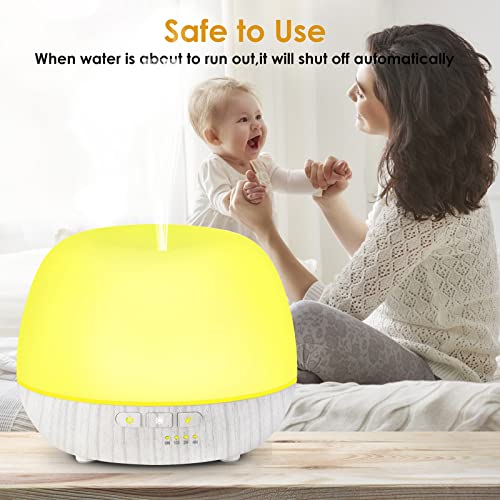 Essential Oil Diffusers, 500Ml Diffusers For Essential Oils Large Room,Home, Aromatherapy Oil Diffuser With Cool Mist (White) #TOP2