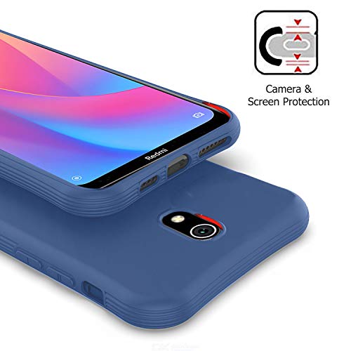 Image of TheGiftKart Sleek Back Cover Case for Xiaomi Redmi 8A | Slim Fit Protective Design | Ultra Matte Finish | Camera Protection Bump | Soft Silicon Back Cover Case (Silicone, Blue)