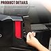 Aotumcer Car Rear Fog Light Trim Cover Compatible with Hummer EV 2022-2026 SUT Smoked Rear Tail Fog Light Lamp Decorative Protection Trim Cover Accessories 4Pcs