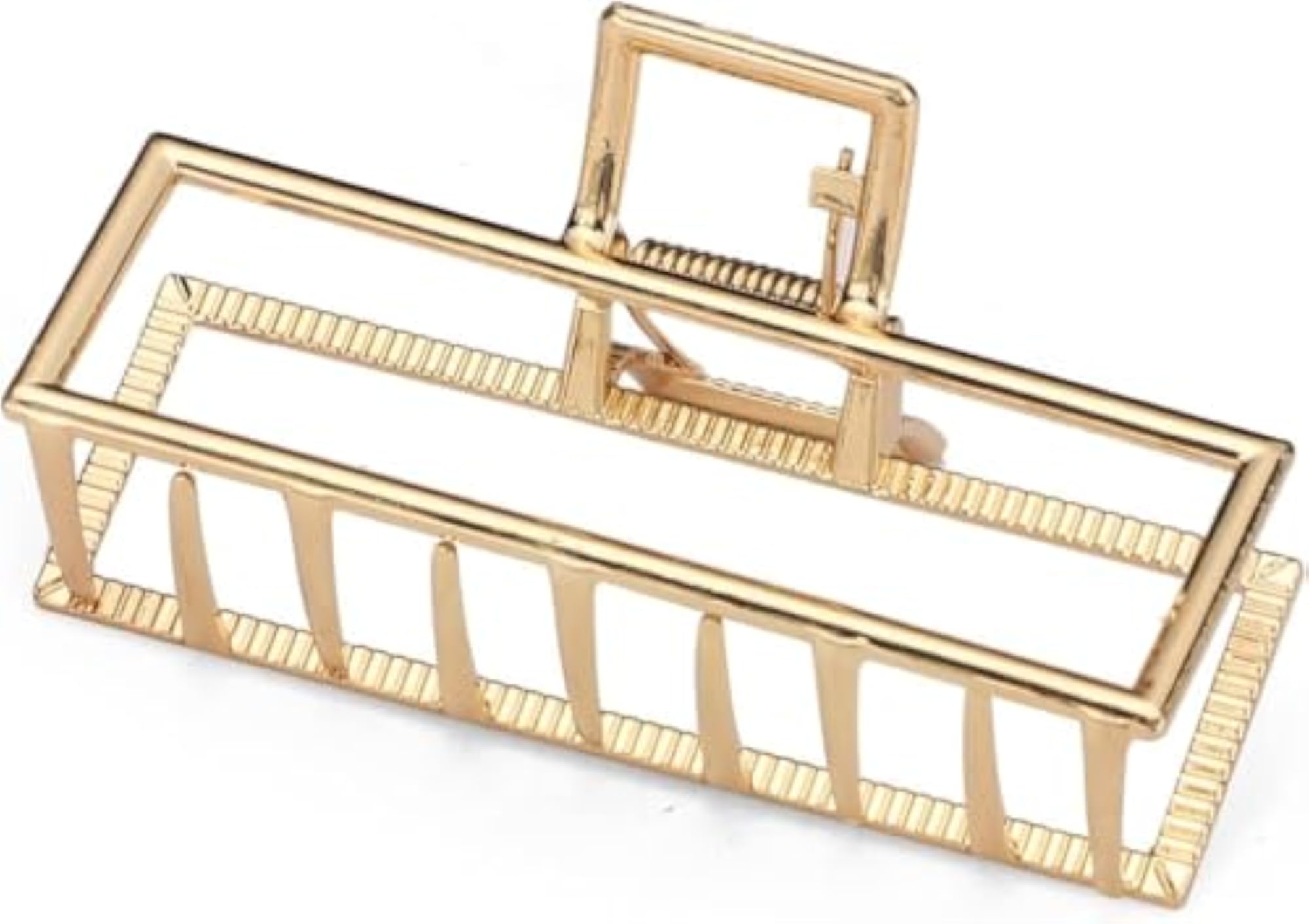 Golden Metal Hair Claw Clips, Pack of 4