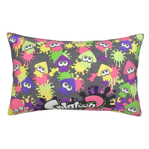 スプラトゥーン 枕カバー まくらカバー 綿100% 適度な厚さの生地 抗菌 防臭 ピロケース 四季適応 枕カバー ピローケース 洗える 柔らかい ホテル品質 20"X30"(50cm×75cm)