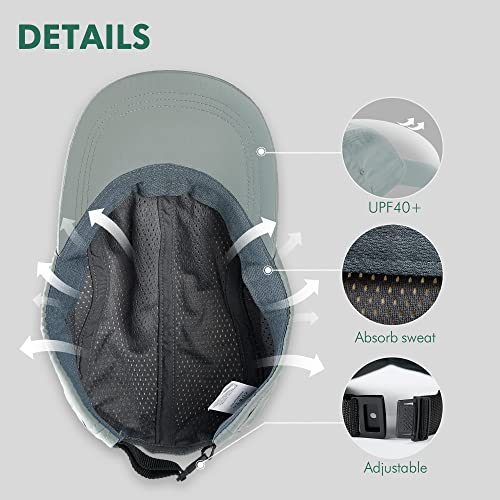 Zowya Quick Drying Outdoor Sport Hat Unstructured Upf40+ Running Cap For Men Women Waterproof Breathable 1 Hat Lt Grey thumb #3