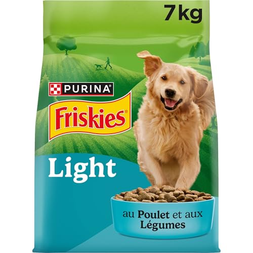 FRISKIES Croquettes Chien Light Adulte Poulet Légumes Croquettes allégées au Poulet pour Chien...