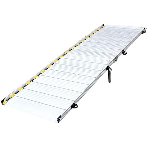 MZTYH Wheelchair Ramp X1, Folding Mobile Aluminum Suitcase Loading Ramps. Designed For The Disabled, Scooter Design, Non-Slip Surface Cover