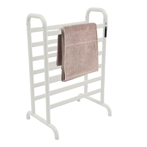 Zoobotanica Toallero eléctrico con patas, 60 x 43 x 90 cm, radiador de baño eléctrico con pantalla LED, diseño de dos filas, calentador de toallas, calentador de toallas, 180 W
