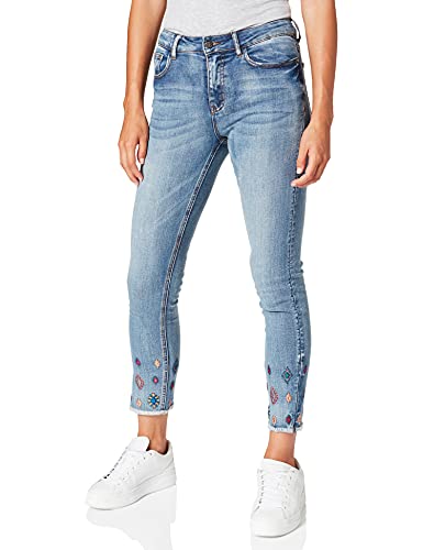 Desigual Denim_mia Jeans, Bleu, 38 Femme