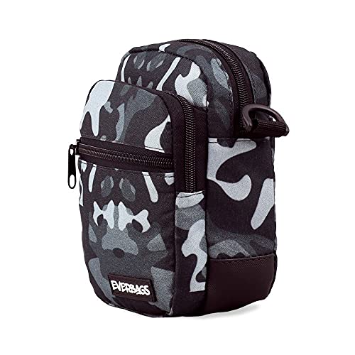 Pochete Shoulder Bag Bolso Everbags Camuflada Cinza
