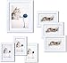 INNOCHEER Picture Frame Set of 7: Solid Wood, Three 4x6 Inches - Three 5x7 Inches - One 8x10 Inches