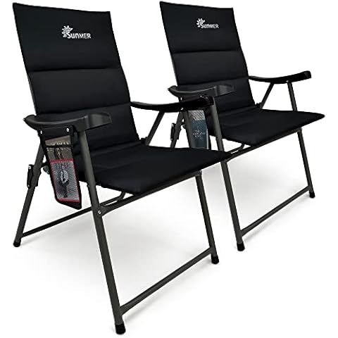 SUNMER Padded Folding Garden Camping Chairs Cover