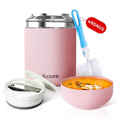 Kitsure 30 oz Thermos Food Jar, Leak Proof Vacuum Insulated Food Container