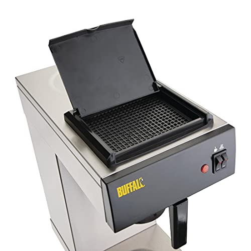 Buffalo 2kW Filterkaffeemaschine 2 Liter, Edelstahl, manuelle Befüllung, unabhängiger Kochplattenschalter, Tropfkaffeemaschine, 85°C bis 98°C | CT815 – Bild 4