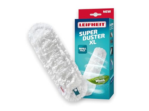 Leifheit SUPERDUSTER XL Staubbezug, waschbarer Staubwedel Bezug aus Mikrofaser, nachhaltiger Staubwischerbezug, waschen statt wegwerfen