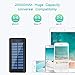 MOSILA Portable Solar Charger Power Bank 26800mAh Huge Capacity Battery Dual Inpouts 2 USB Outputs Backup Battery with Flashlight Compass Compatible with Android Phone Tablet and Other Smart Devices