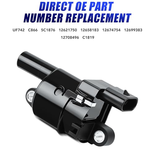 Image of Ignition Coil Pack & Spark Plugs for Chevy Silverado GMC Sierra 5.3L V8 | for 2014 2015 2016 2017 2018 2019 2020 Chevy Silverado 1500 Suburban Tahoe Camaro GMC Sierra Yukon Coils & Spark Plugs, UF742