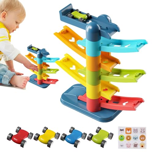 Circuito de Carreras para Niños - Juguete de Circuito de Carreras para Coches Pequeños con Rampa Interactiva Desarrollo de Habilidades Motrices a partir de 3 Años