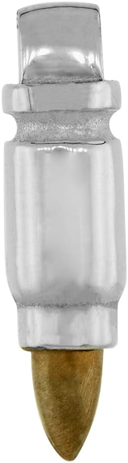 Sterling Silver Bullet Necklace Gold Plated Point 3/4 inch tall No Chain